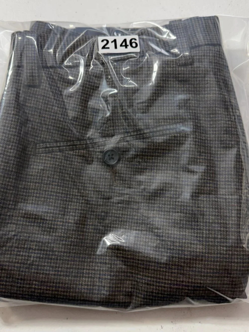J.Crew Thompson Dress Pants Men 29x30 Brown Houndstooth Tapered Stretch NWT